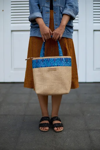 EthneeQ Tas Karung Goni Jute Bag Bali ( Souvenir / Hampers / Seminar Kit Bali ) 4