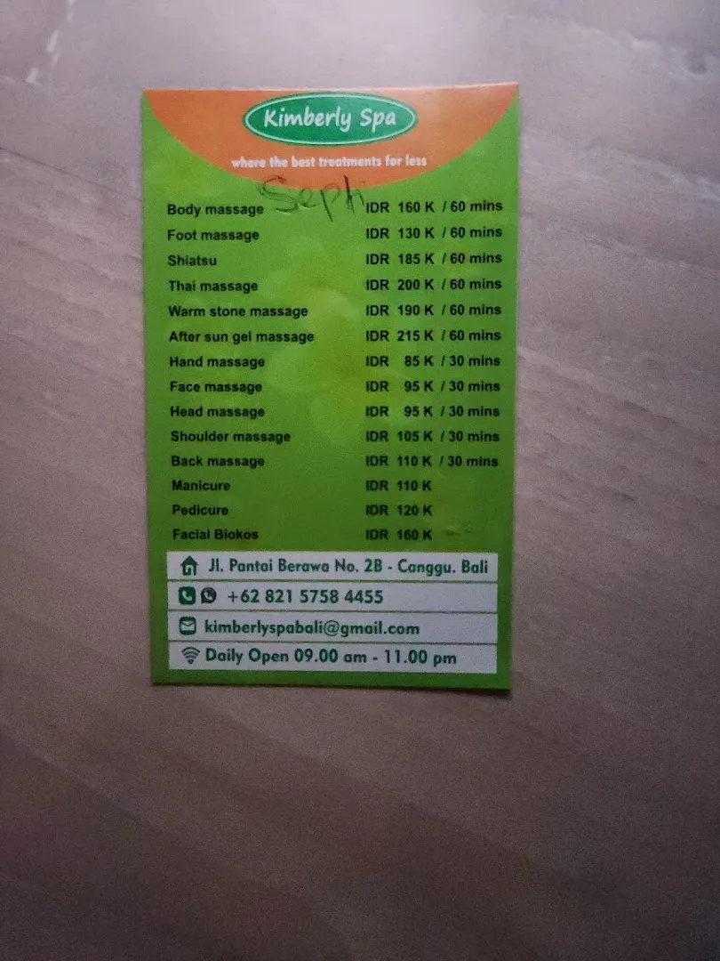 Kimberly Spa - Jl Pantai Berawa 4